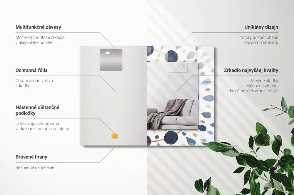 Espelho decorativo Padrão de mandala abstrata