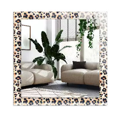Espelho com moldura decorada Padrão leopardo