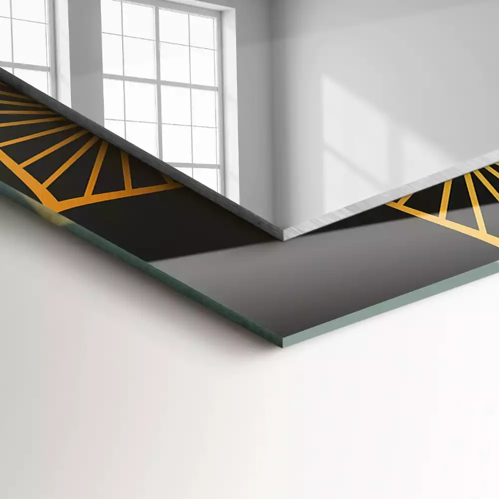 Espelho com moldura decorada padrão de mandala