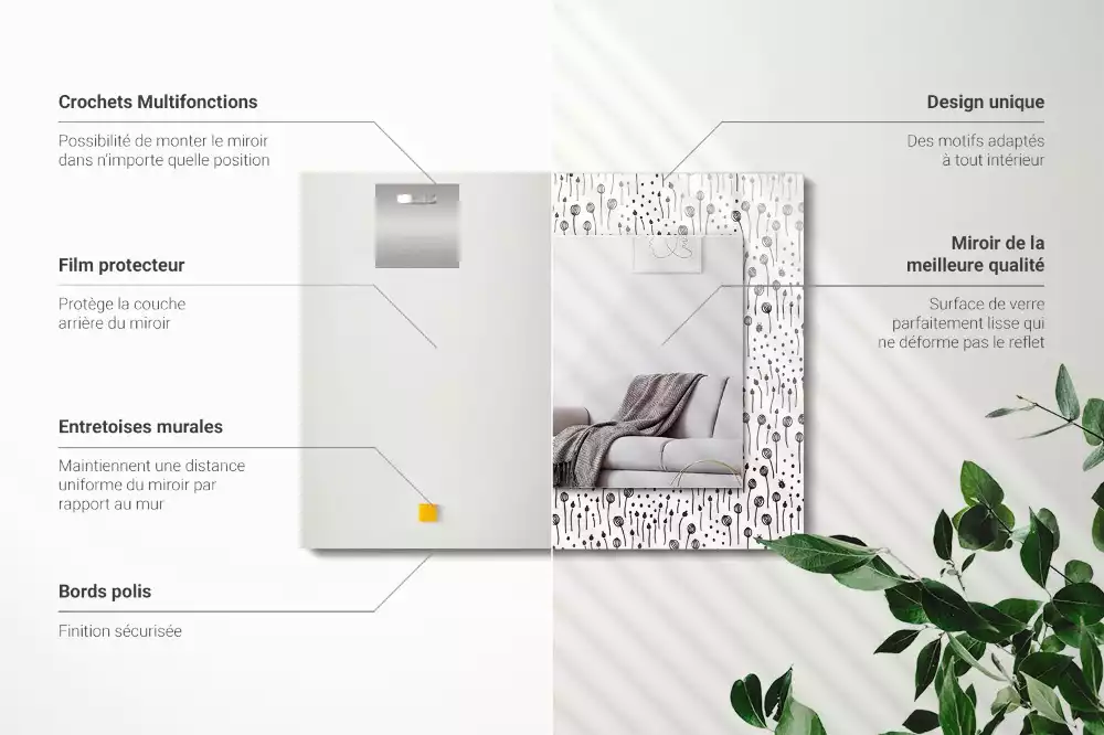 Espelho decorativo Natureza Minimalista