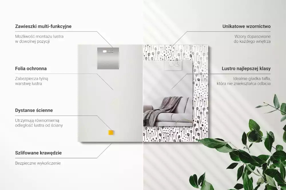 Espelho decorativo Natureza Minimalista