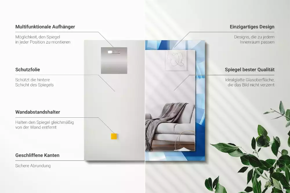 Espelho decorativo Túnel abstrato