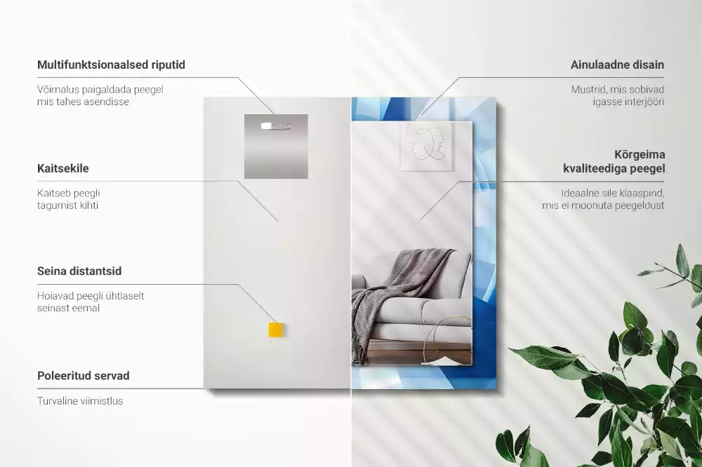 Espelho decorativo Túnel abstrato