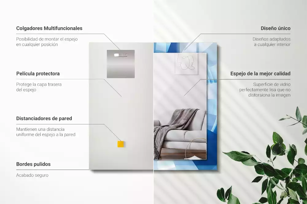 Espelho decorativo Túnel abstrato