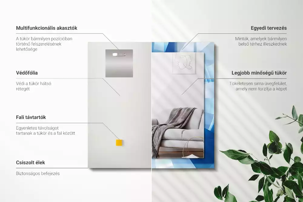 Espelho decorativo Túnel abstrato