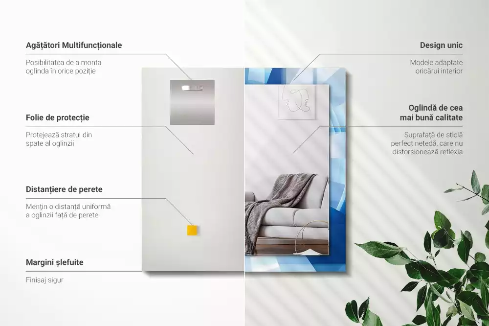 Espelho decorativo Túnel abstrato