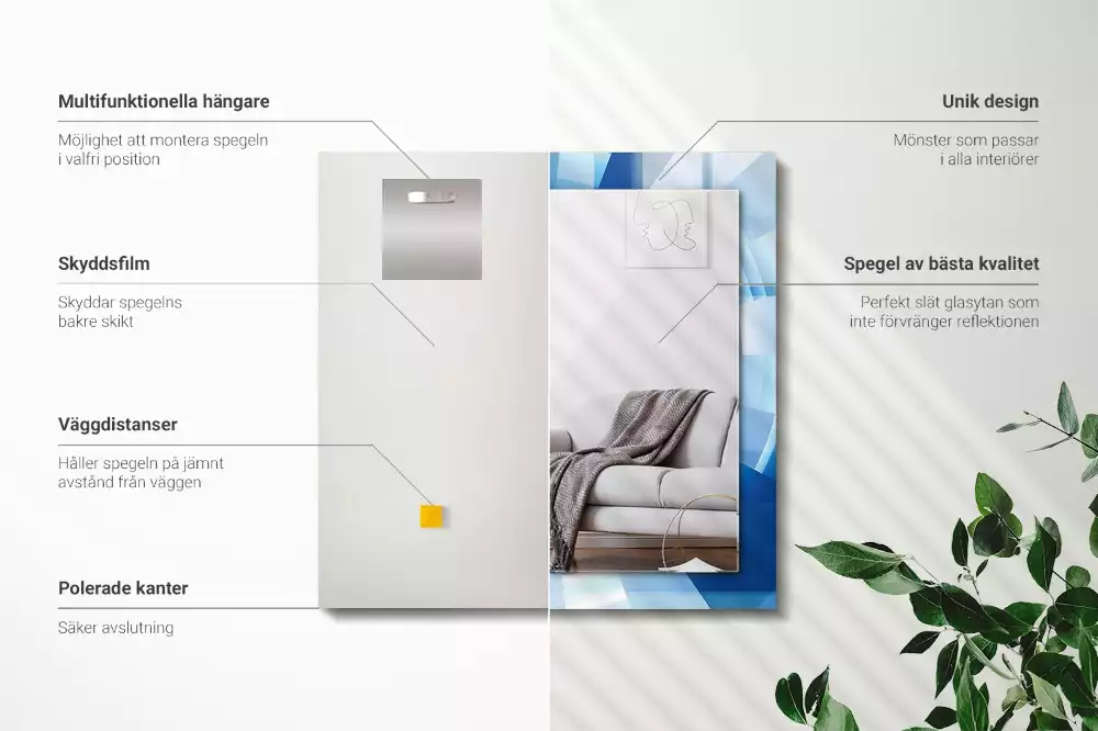 Espelho decorativo Túnel abstrato