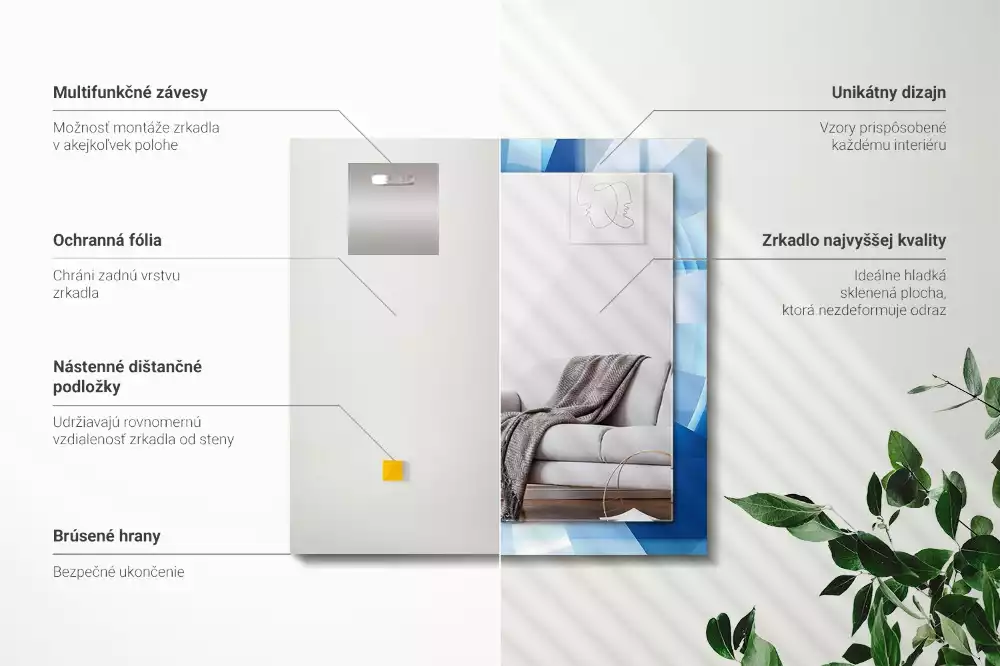 Espelho decorativo Túnel abstrato