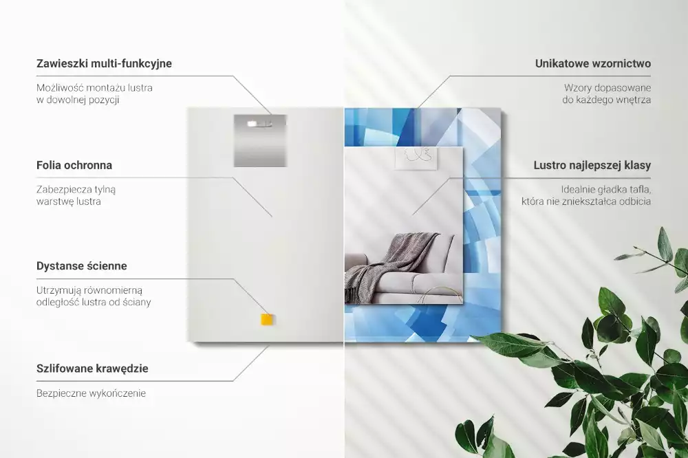 Espelho decorativo Túnel abstrato