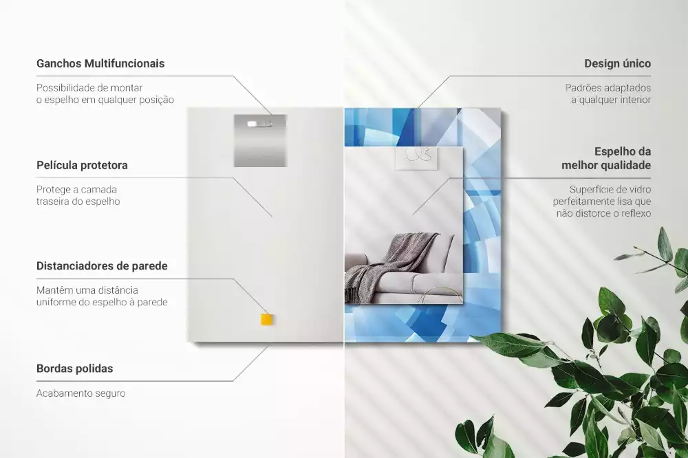 Espelho decorativo Túnel abstrato