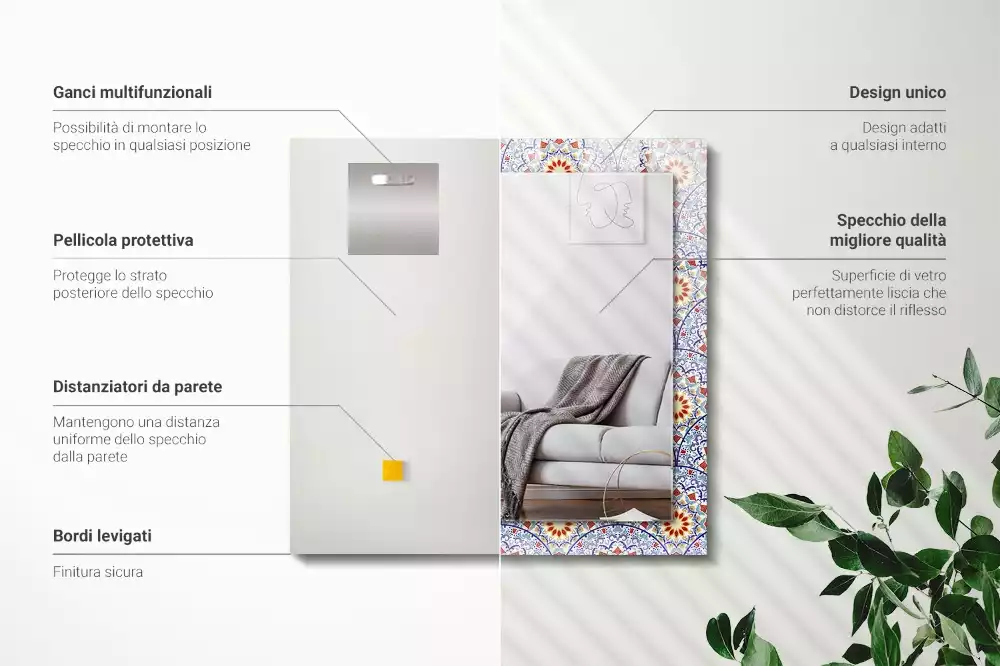 Espelho decorado Mandalas