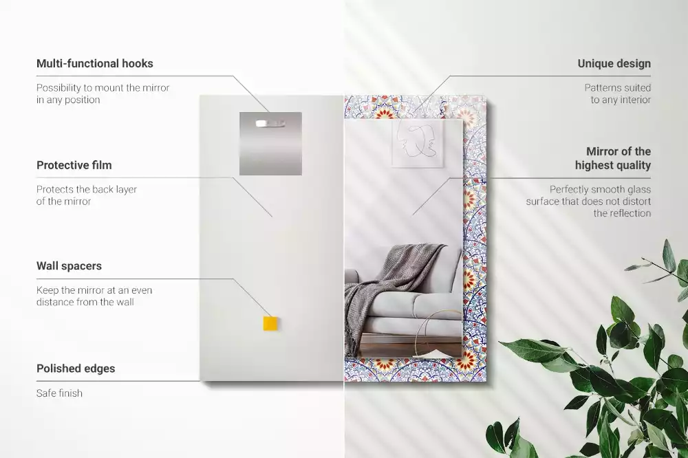 Espelho decorado Mandalas