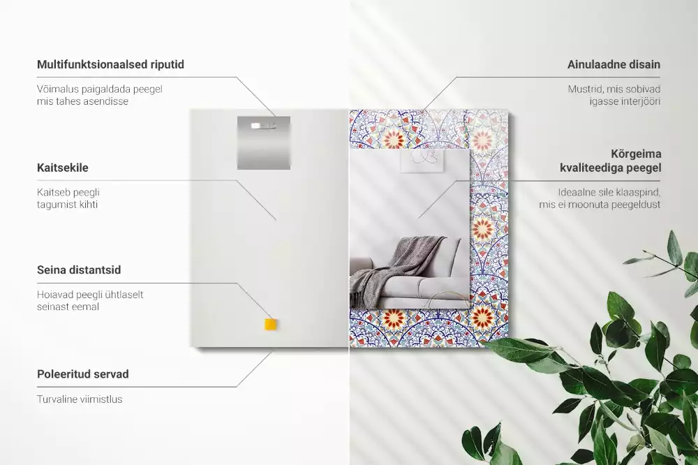 Espelho decorado Mandalas