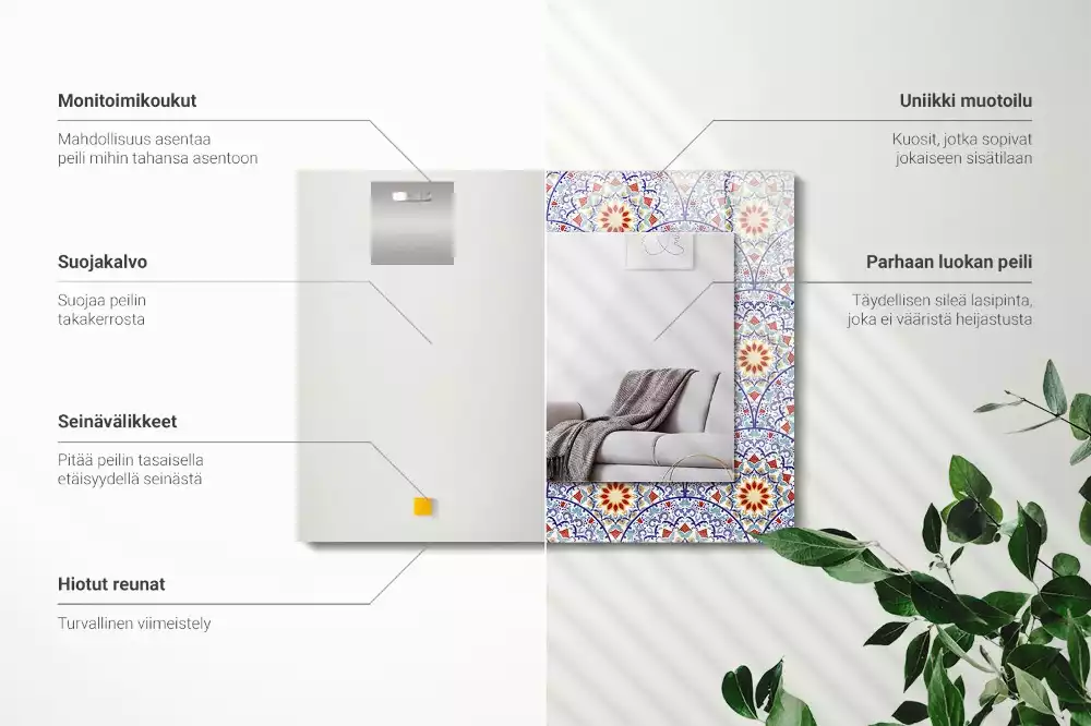 Espelho decorado Mandalas