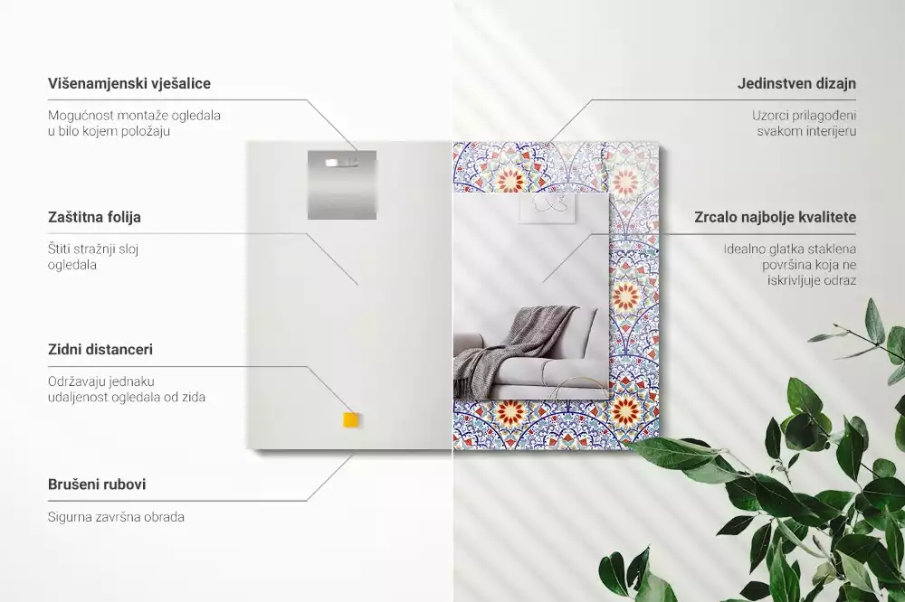 Espelho decorado Mandalas