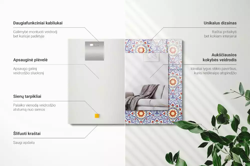 Espelho decorado Mandalas