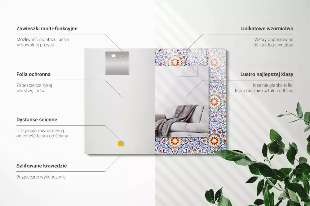 Espelho decorado Mandalas