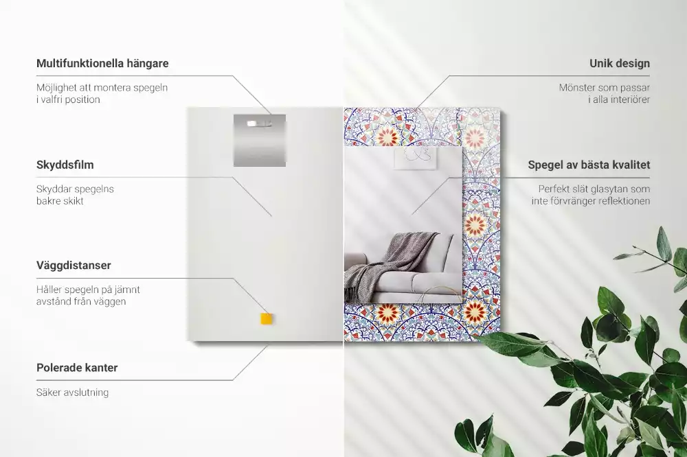 Espelho decorado Mandalas