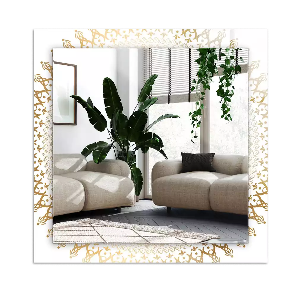 Espelho decorativo padrão de mandala