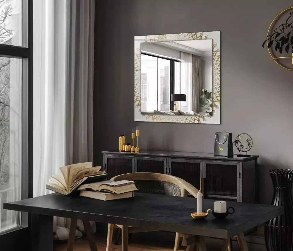 Espelho decorativo padrão de mandala