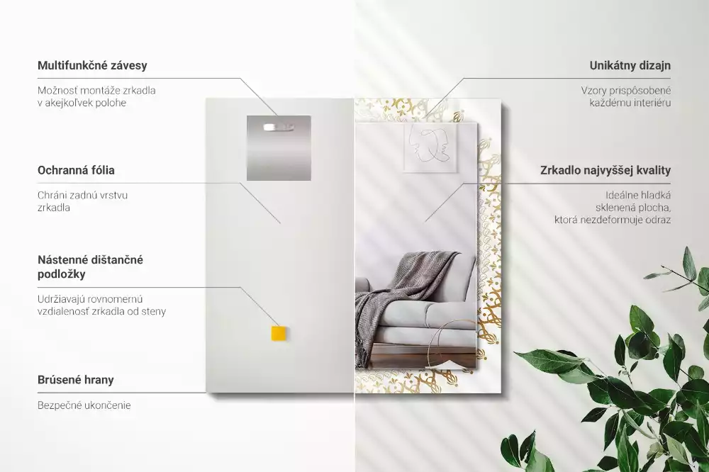 Espelho decorativo padrão de mandala