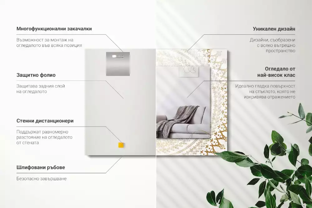 Espelho decorativo padrão de mandala