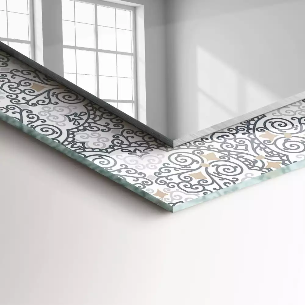 Espelho com moldura decorada Padrão ornamental