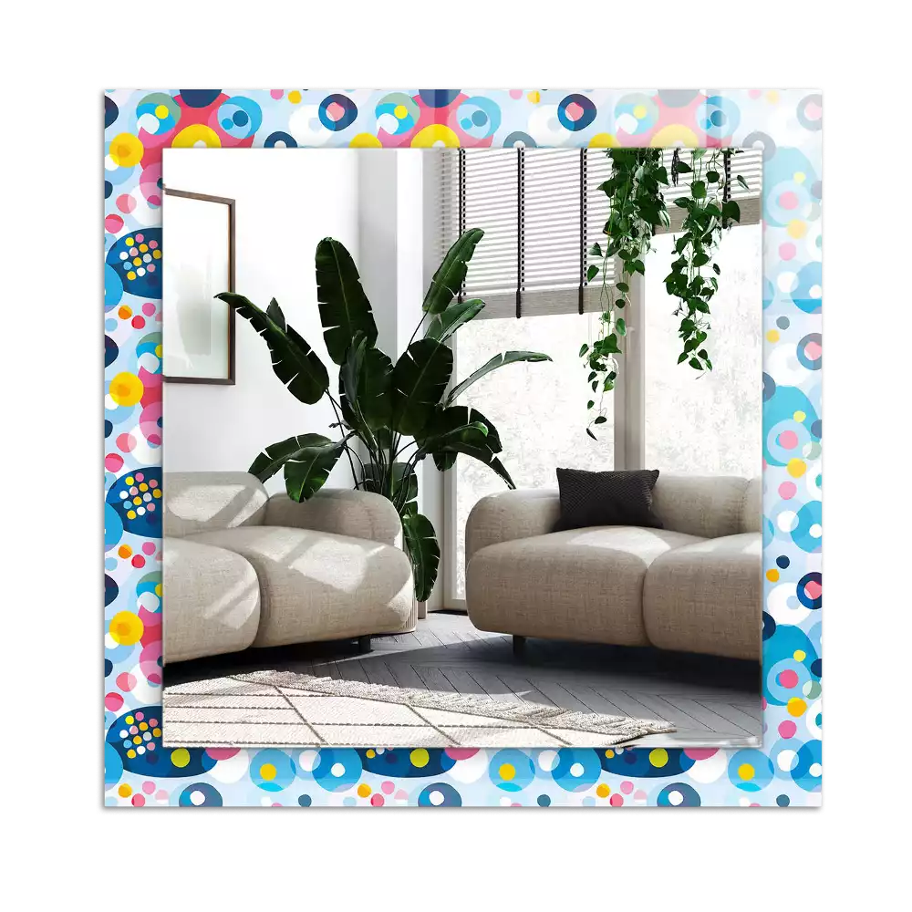 Espelho decorado Padrões abstratos coloridos