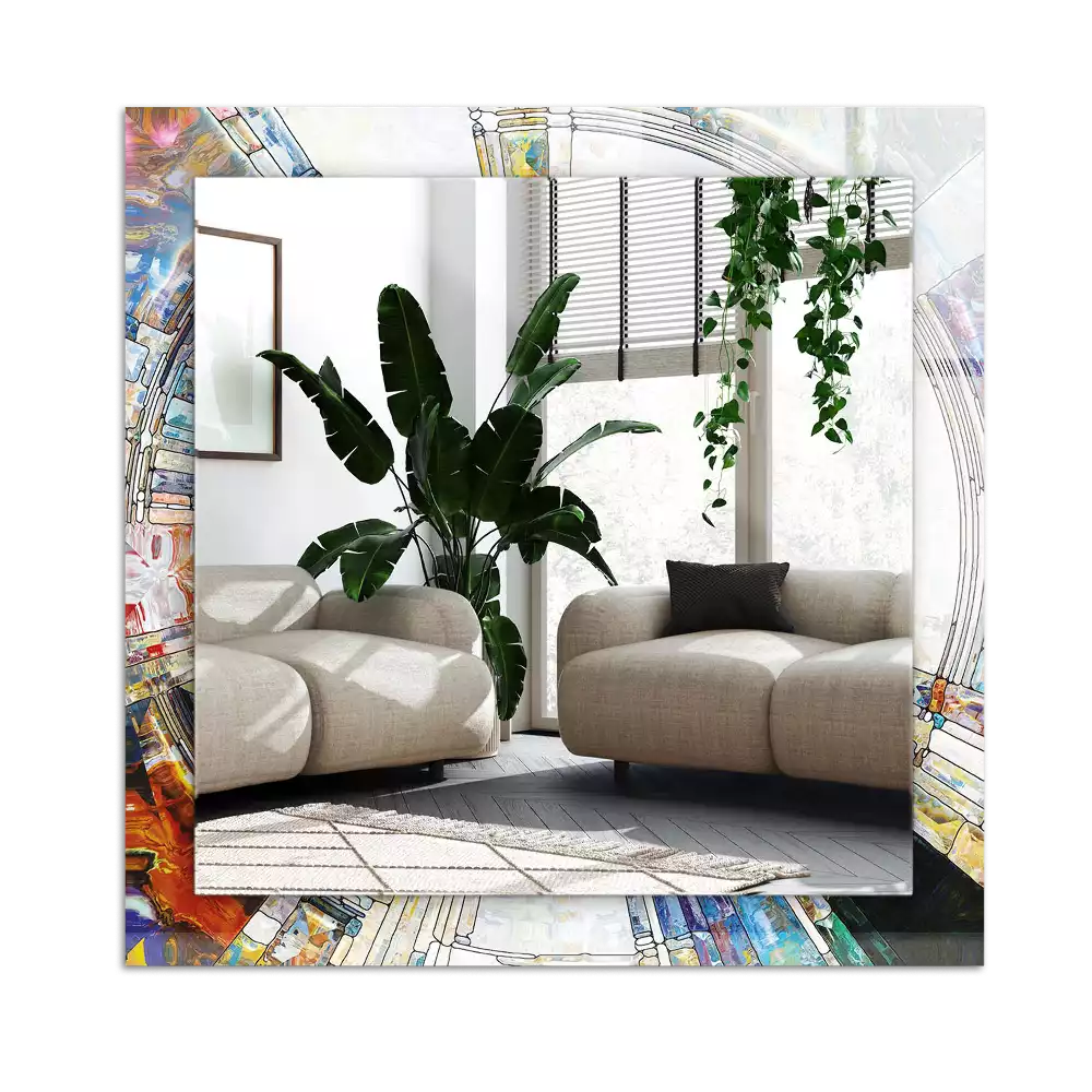 Espelho decorativo Mosaico abstrato de círculos