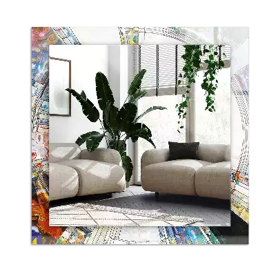 Espelho decorativo Mosaico abstrato de círculos