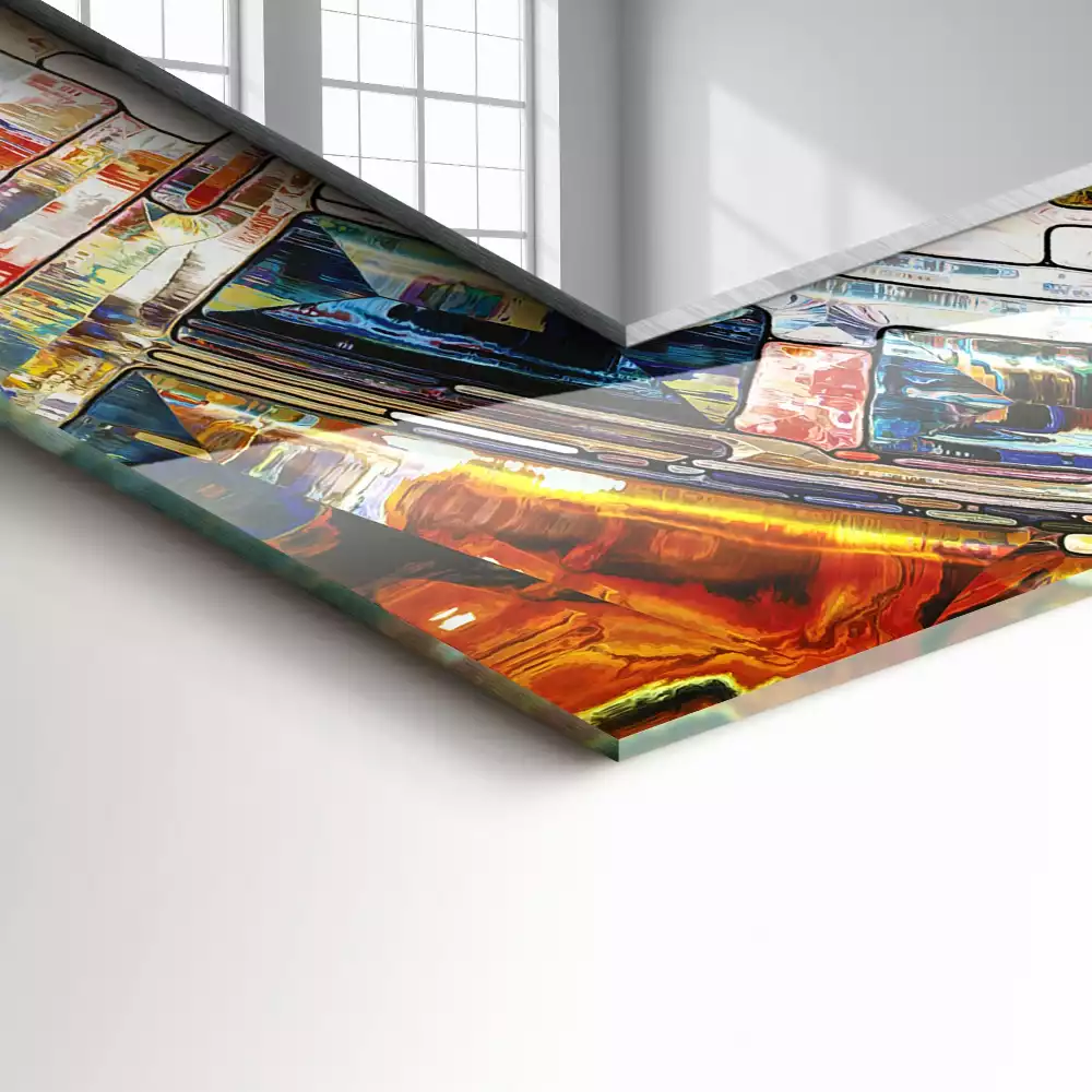 Espelho decorativo Mosaico abstrato de círculos