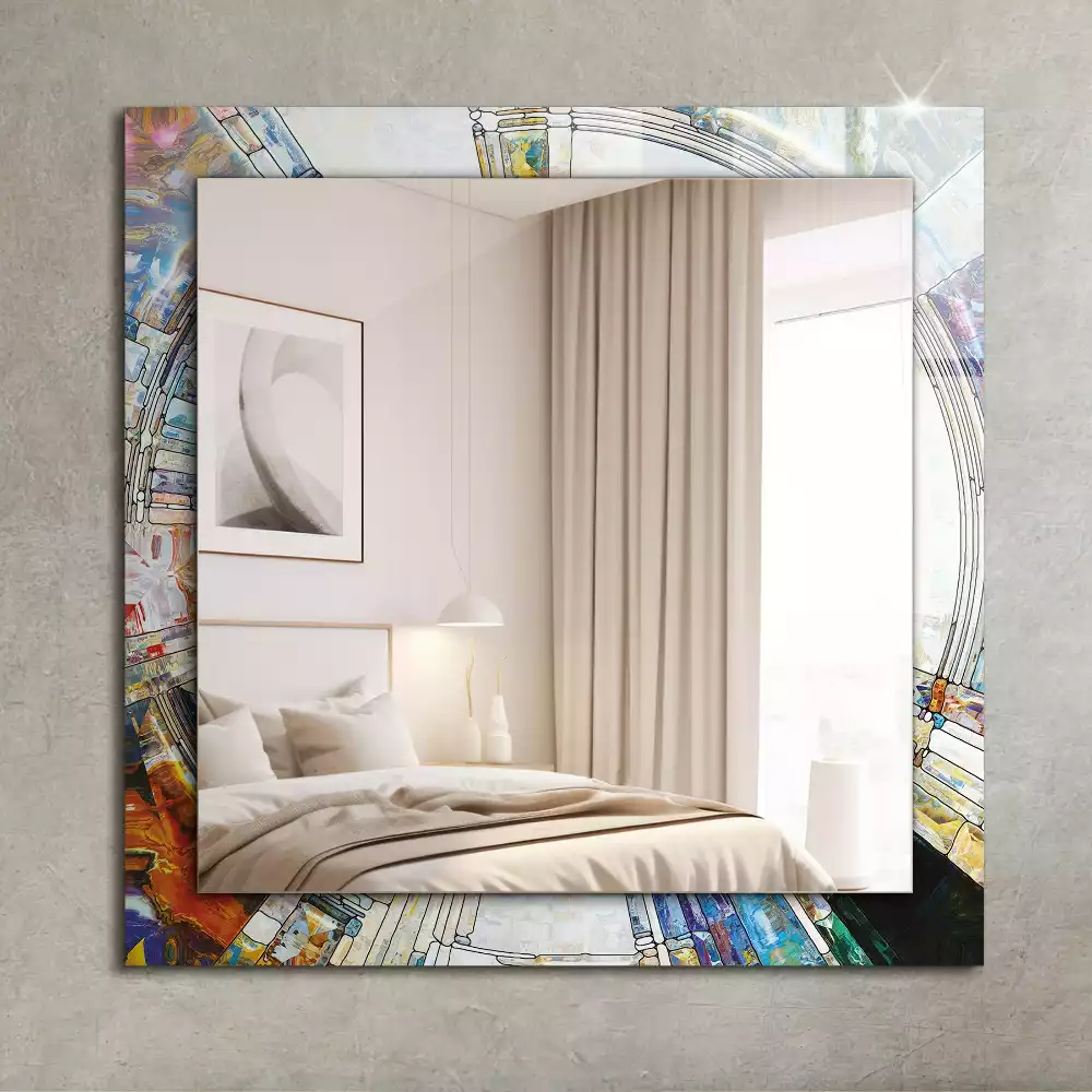 Espelho decorativo Mosaico abstrato de círculos