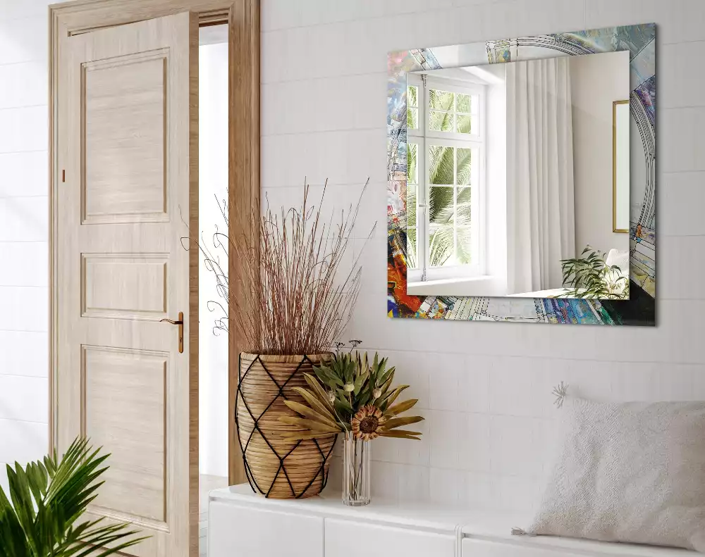 Espelho decorativo Mosaico abstrato de círculos