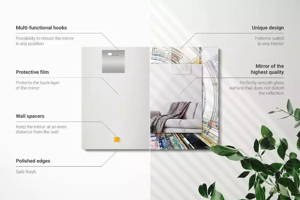 Espelho decorativo Mosaico abstrato de círculos