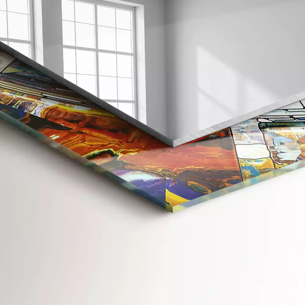 Espelho decorativo Mosaico abstrato de círculos