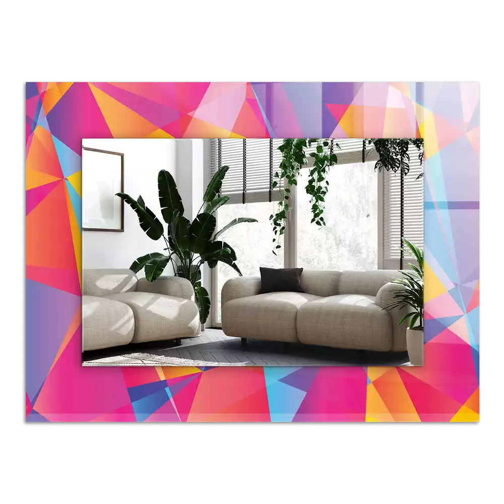Espelho decorativo Padrões geométricos coloridos