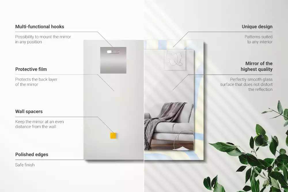 Espelho decorativo Padrões ondulados abstratos