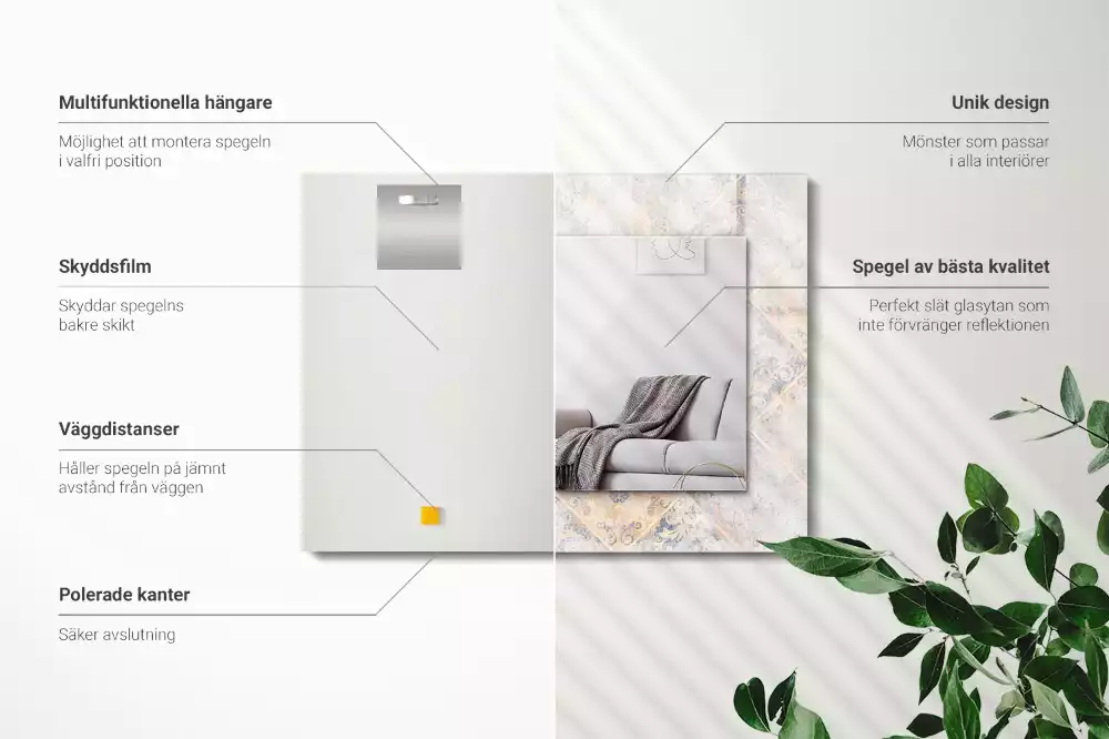 Espelho decorativo Azulejos estampados