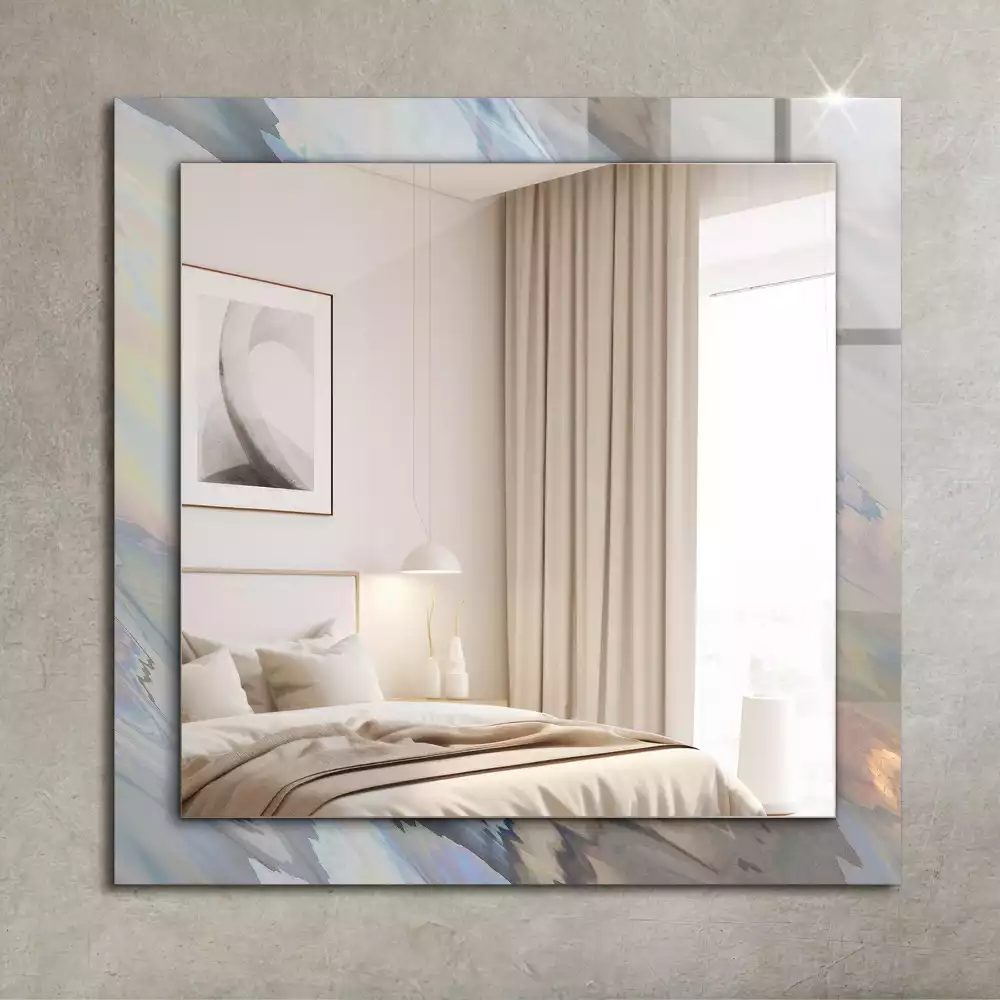 Espelho com moldura decorada Padrões coloridos abstratos