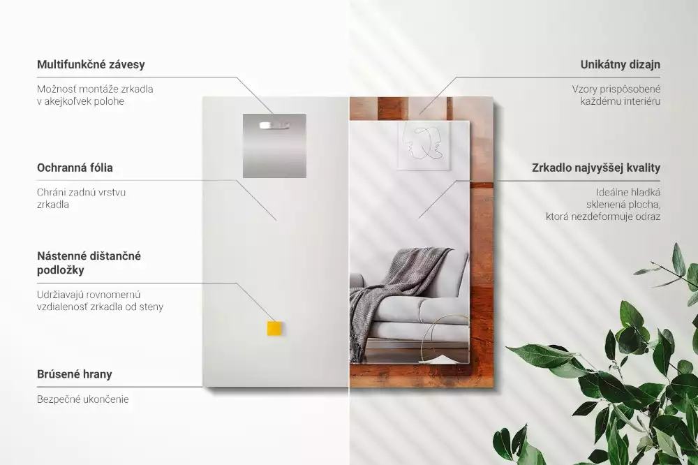 Espelho decorado Mesa de madeira velha