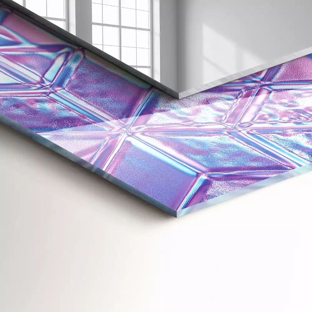 Espelho decorativo Cubos coloridos transparentes