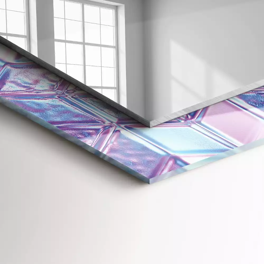 Espelho decorativo Cubos coloridos transparentes