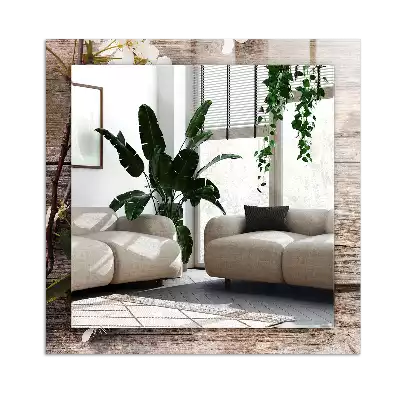 Espelho decorado Flores em madeira