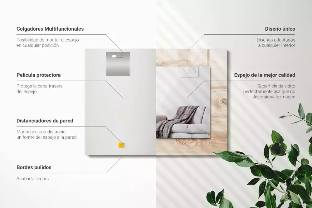 Espelho decorado Madeira com nós