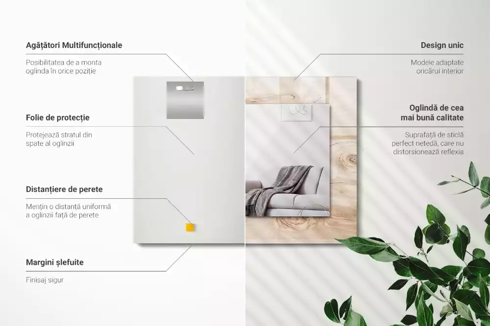 Espelho decorado Madeira com nós