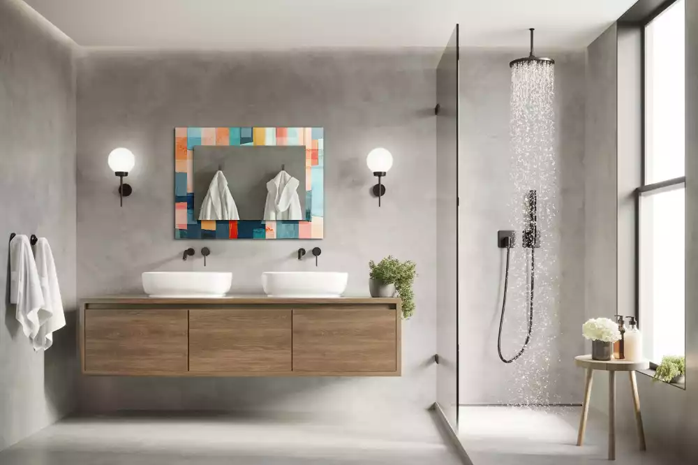 Espelho decorativo Retângulos abstratos coloridos