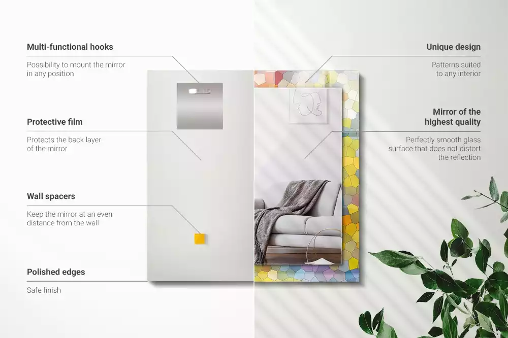 Espelho decorativo Mosaico abstrato colorido