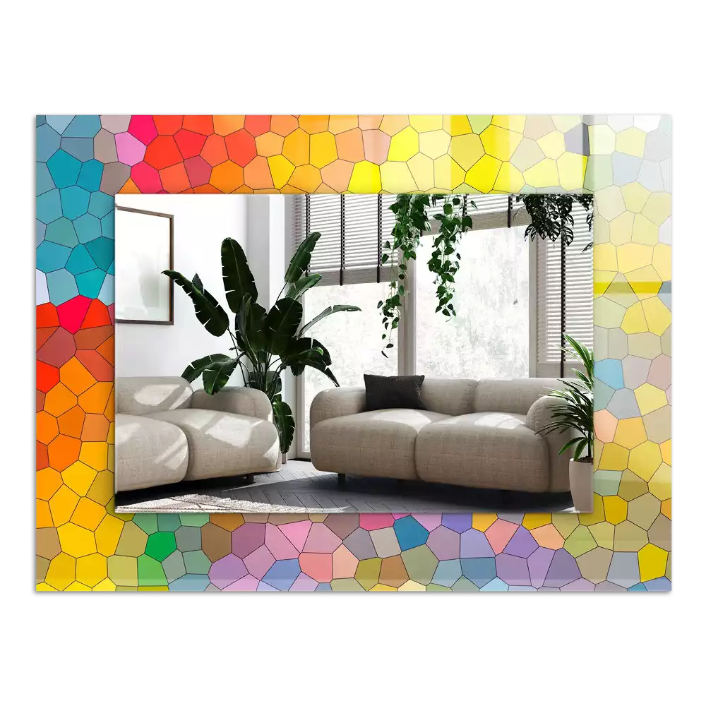 Espelho decorativo Mosaico abstrato colorido