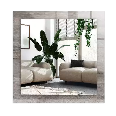 Espelho decorado Textura de placa de madeira