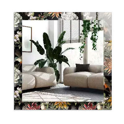 Espelho decorativo Flores e pássaros